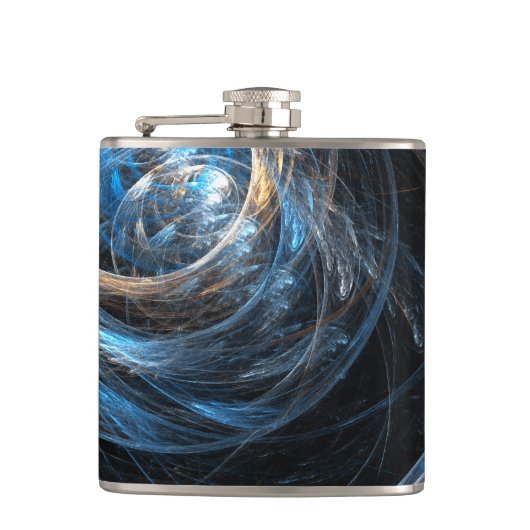 Over de hele wereld Abstracte kunst Heupfles (Voorkant)