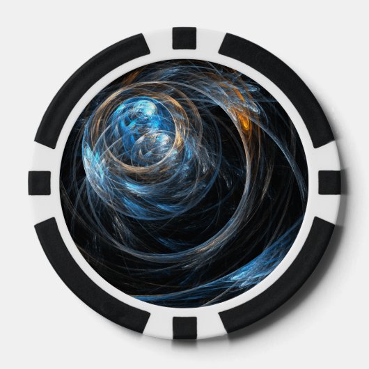 Over de hele wereld Abstracte kunst Poker Chips (Voorkant)