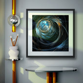 Over de hele wereld Abstracte kunst Poster