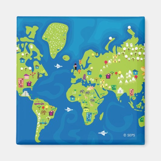 Over de hele wereld magneet (Voorkant)