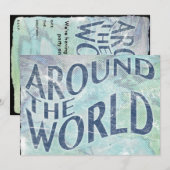 over de hele wereld : paspoortpagina kaart (Voorkant / Achterkant)