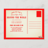 over de hele wereld retro - strepen briefkaart (Achterkant)