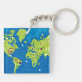 Over de hele wereld sleutelhanger (Achterkant)
