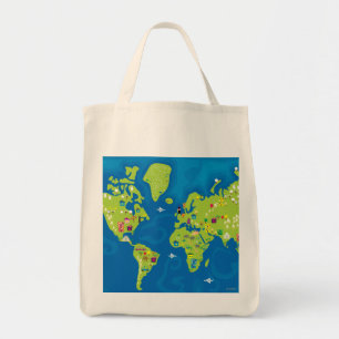 Over de hele wereld tote bag