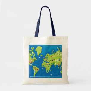Over de hele wereld tote bag