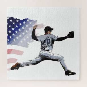 Over de heuvel - honkbalpitcher en de Amerikaanse  Legpuzzel