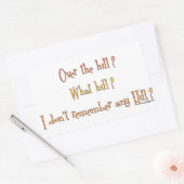 Over de heuvel? rechthoekige sticker (Envelop)