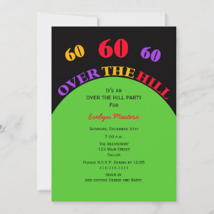 Over de Hill 60ste verjaardag Party uitnodiging