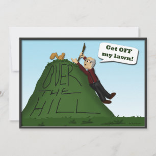 Over de Hill verjaardagsfeestuitnodigingen Kaart
