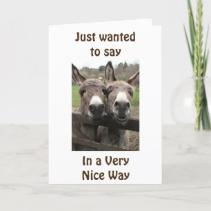"OVER DE HILL ZIET ER GROOT UIT OP JE" ZEGT DONKEY KAART