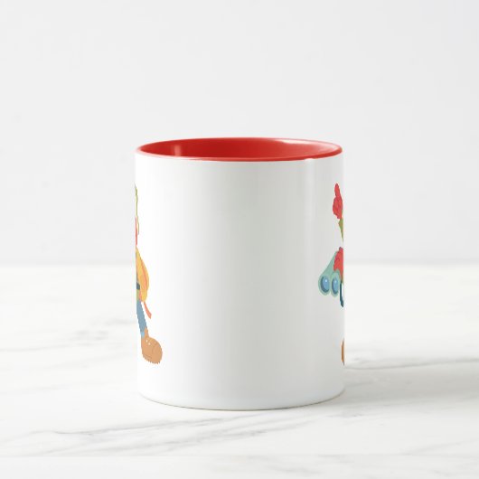 Over de jacht op hanen mok (Midden)