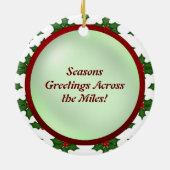 Over de kerstversiering van Miles Keramisch Ornament (Achterkant)