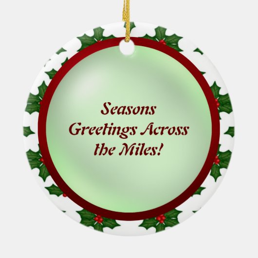 Over de kerstversiering van Miles Keramisch Ornament (Achterkant)