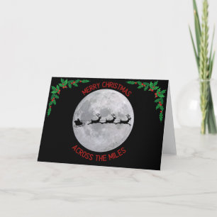 Over de kilometers kerstkaart - Holly Kaart