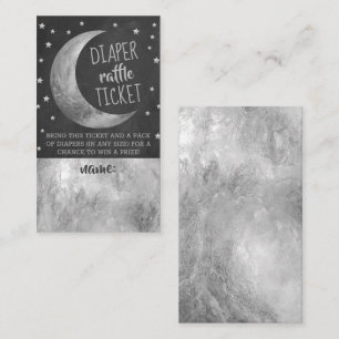 Over de maan Baby shower Diaper Raffle Ticket Informatiekaartje