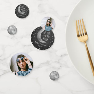 Over de maan   Baby shower Foto Confetti