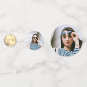 Over de maan | Baby shower Foto Confetti (Achterkanten)