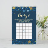 Over de maan Baby shower Gold Glitter Bingo Games (Staand voorkant)