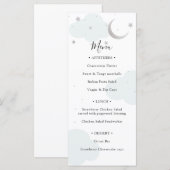 Over de Maan Baby shower Menu (Voorkant / Achterkant)