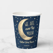 Over de maan | BABY SHOWER Papieren Bekers (Achterkant)