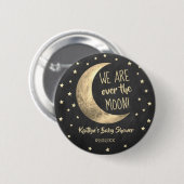 Over de maan | BABY SHOWER Ronde Button 5,7 Cm (Voorkant /achterkant)