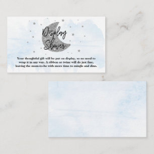 Over de maan   Beeldscherm voor Baby shower van jo Informatiekaartje