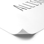 Over de maan boho genderneutraal welkomstbord poster (Hoek)