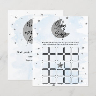 Over de maan   Boys Baby shower Bingo
