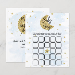 Over de maan   Boys Baby shower Bingo
