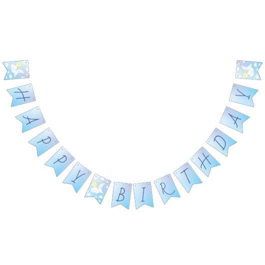 Over de Maan en de Stars Birthday Party Vlaggetjes (Alle)