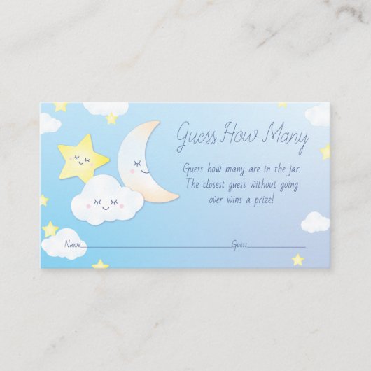 Over de maan en de sterren informatiekaartje (Voorkant)