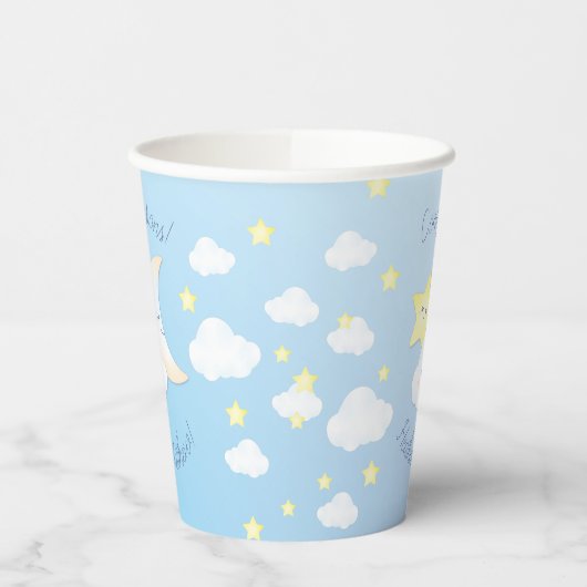 Over de Maan en Sterren Baby shower Papieren Bekers (Links)