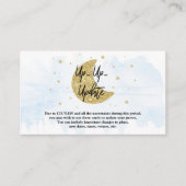 Over de maan | Jongens Baby shower Update Kaarten (Voorkant)