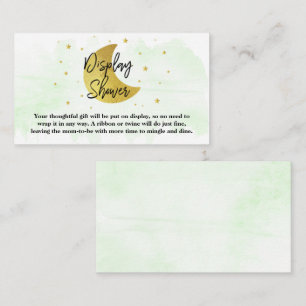 Over de maan Neutrale Baby shower Display Shower Informatiekaartje