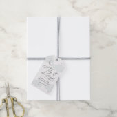 Over de maan Pop als ze Baby shower Pop Cadeaulabel (Met Touw)