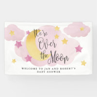 Over de maan, Roze Waterverf Baby shower
