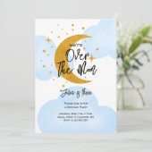 Over de maan sprankelende maan kinderen Verjaardag Kaart (Staand voorkant)