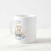 Over de maan Teddy Bear Baby Jongensdouche Koffiemok (Voorkant links)