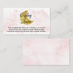 Over de maan   Weergaveschol voor Baby shower voor Informatiekaartje