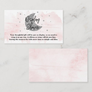 Over de maan   Weergaveschol voor Baby shower voor Informatiekaartje