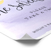 Over de maan zijn Paarse baby's zoet Poster (Hoek)