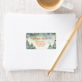 "Over de mijlen" Kerst retour adreslabels Etiket (Insitu)