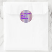 over de mijlen ronde sticker (Tas)