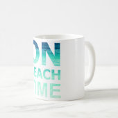 Over de Mok van de Beach Time Typografie (Voorkant rechts)