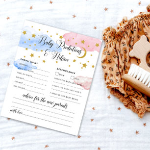 Over de Moon Baby Advice and Predication Card