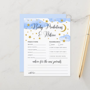 Over de Moon Baby Advice and Predication Card