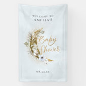 Over de Moon Boho Gold Dust & Clouds Banner (Verticaal)