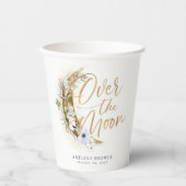 Over de Moon Boho Gold Dust & Clouds Papieren Bekers (Voorkant)