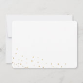 Over de Moon Gold Glitter, Blue Personal Flat Notitiekaartje (Achterkant)