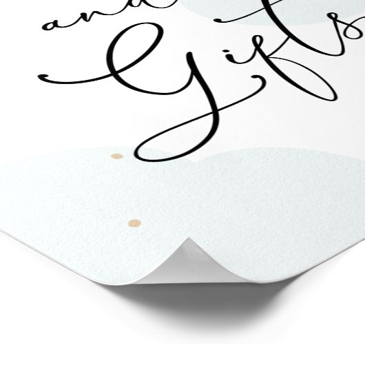 Over de moon Twinkle Star-kaarten en cadeautjes Poster (Hoek)